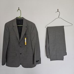 Apt. 9 Gray Suit for Business Wear 38R, 30x30 Pants NWT $300